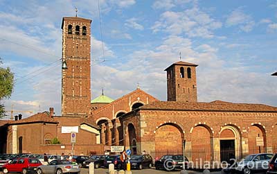 Piazza of St. Ambrogio Church in St. Ambrogio