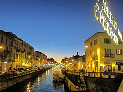 Nightlife at the Naviglio Grande