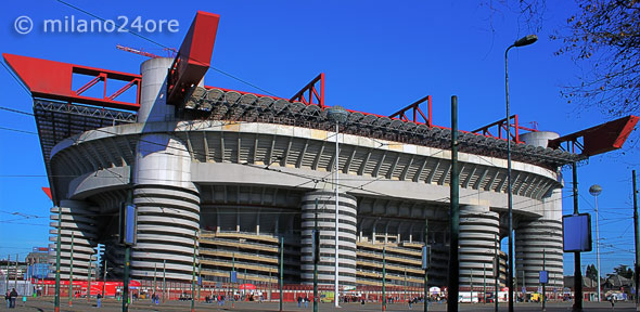 Stadium Giuseppe Meazza in San Siro, exterior view