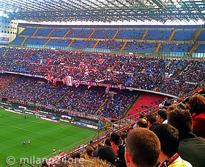 Football match Inter at the San Siro Stadium